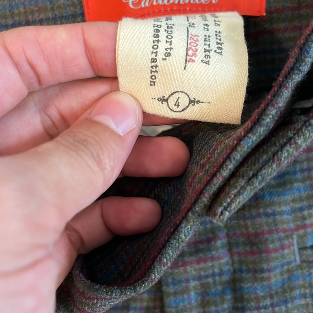Anthropologie Cartonnier Plaid Cuffed Pants Trousers - Picture 6 of 8